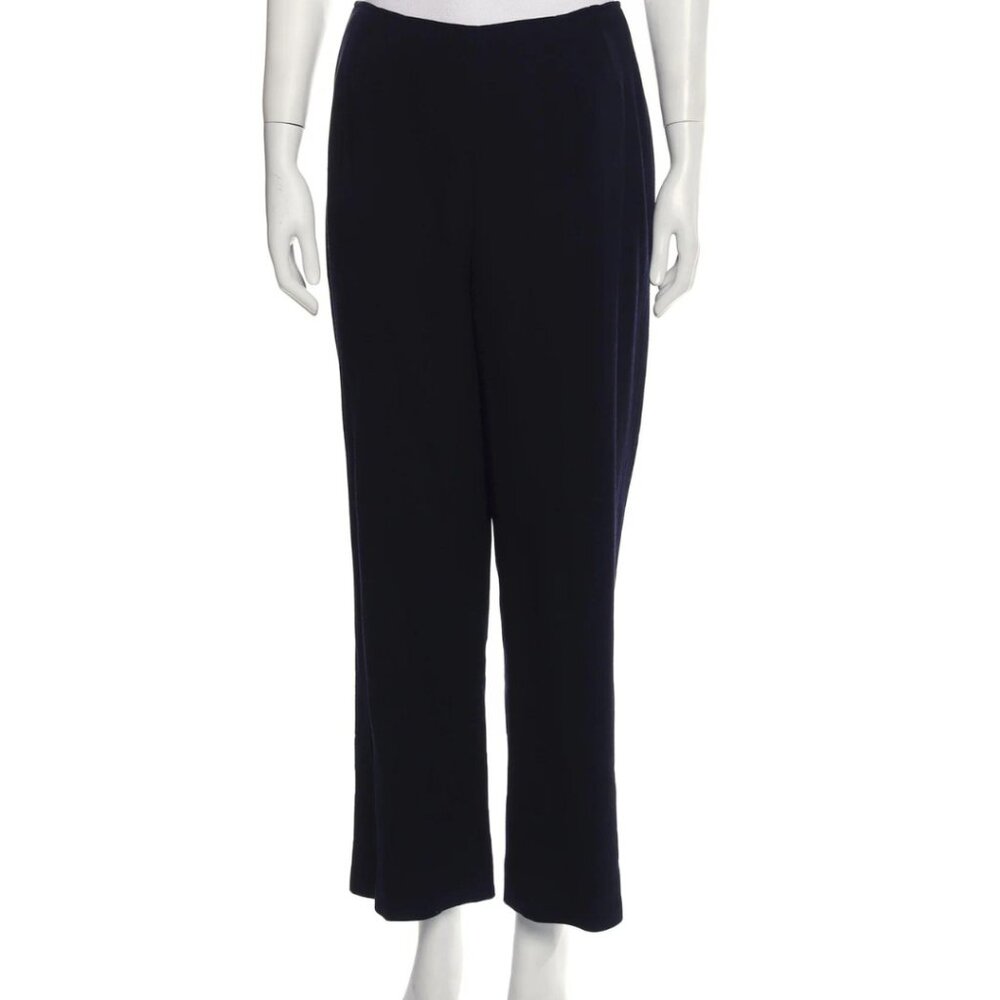 Oscar de la Renta Navy Blue Wool Pants, Vintage, Size M----[NWT]